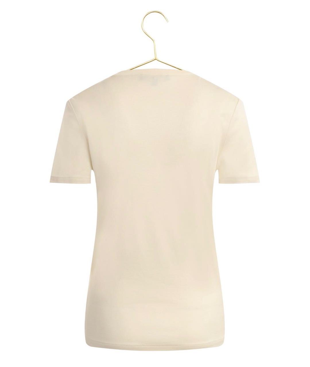 LORO PIANA Бежевая хлопковая футболка, фото 2