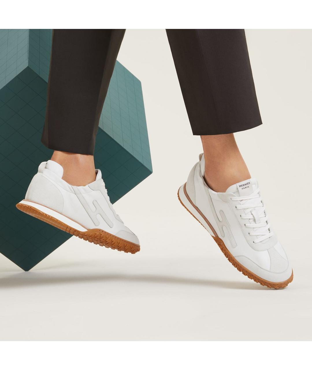 HERMES Белые низкие кроссовки / кеды, фото 2