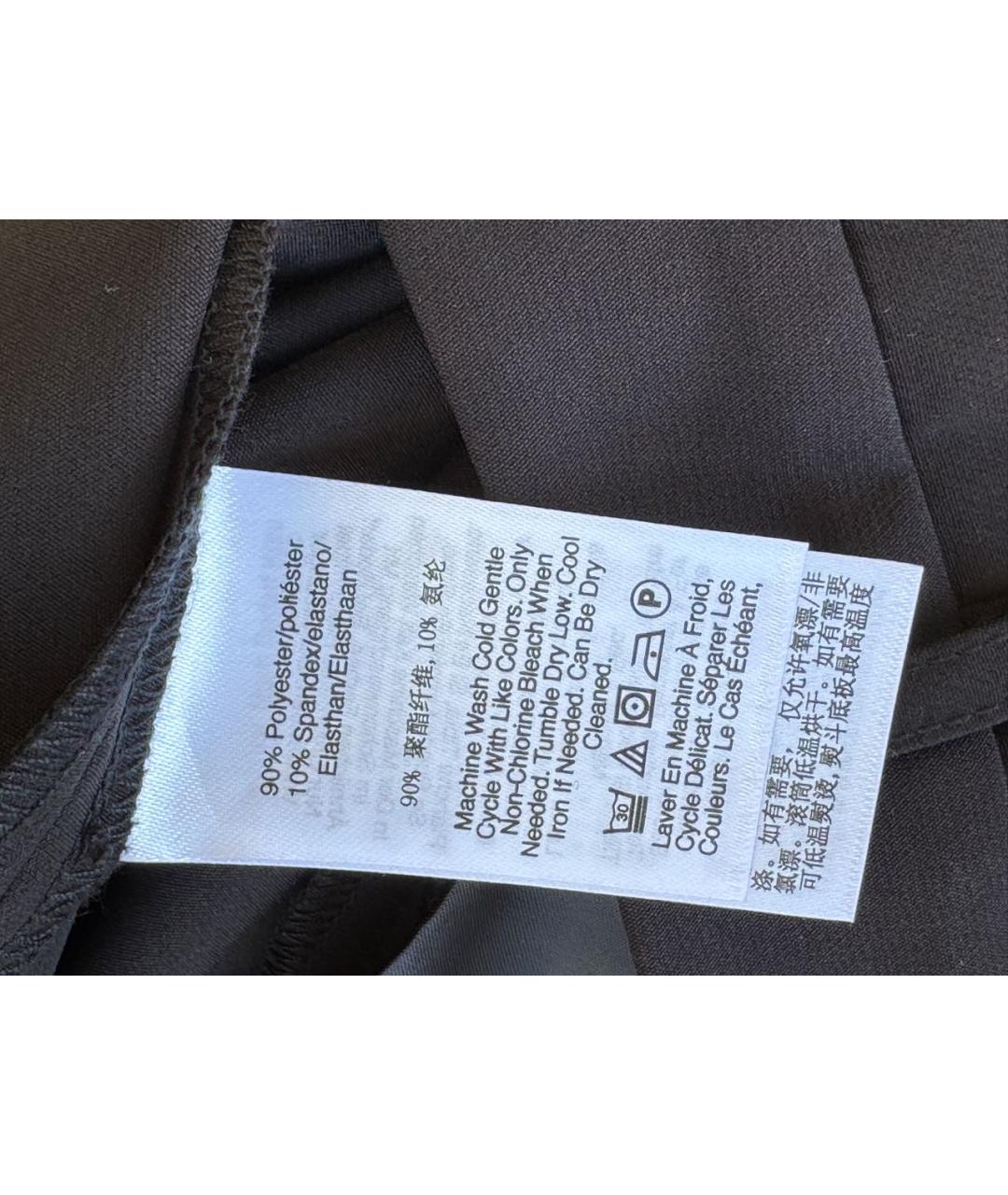 DKNY Черные полиэстеровые прямые брюки, фото 8