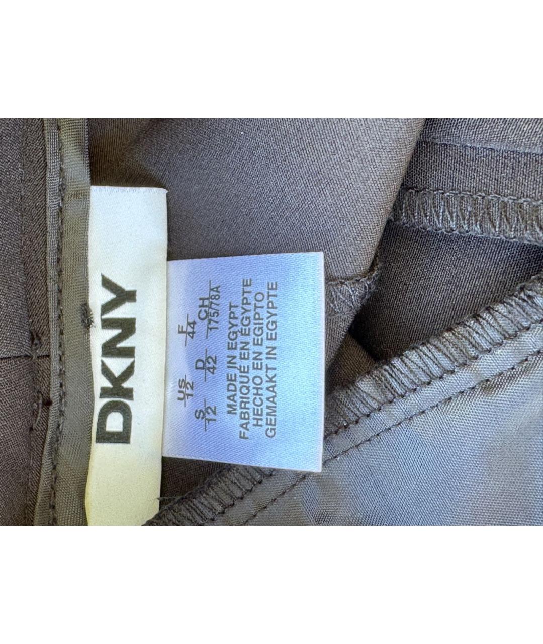 DKNY Черные полиэстеровые прямые брюки, фото 7