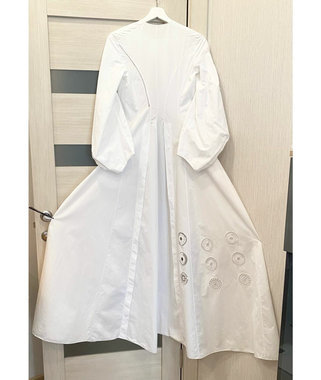 CHRISTIAN DIOR Белое хлопковое повседневное платье, фото 3