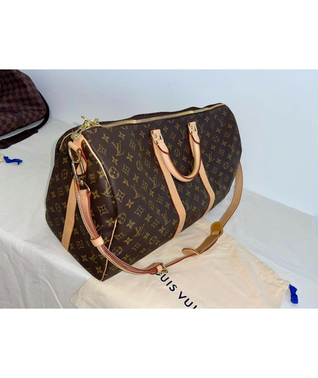 LOUIS VUITTON Коричневая дорожная/спортивная сумка, фото 2