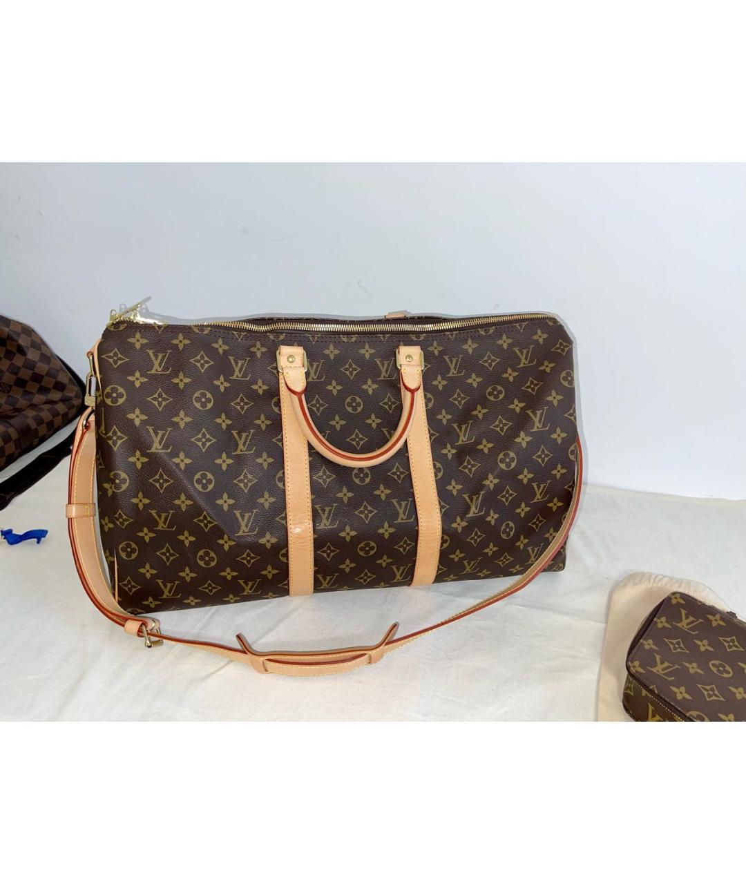 LOUIS VUITTON Коричневая дорожная/спортивная сумка, фото 9