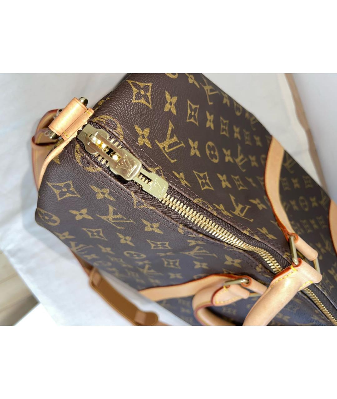 LOUIS VUITTON Коричневая дорожная/спортивная сумка, фото 7