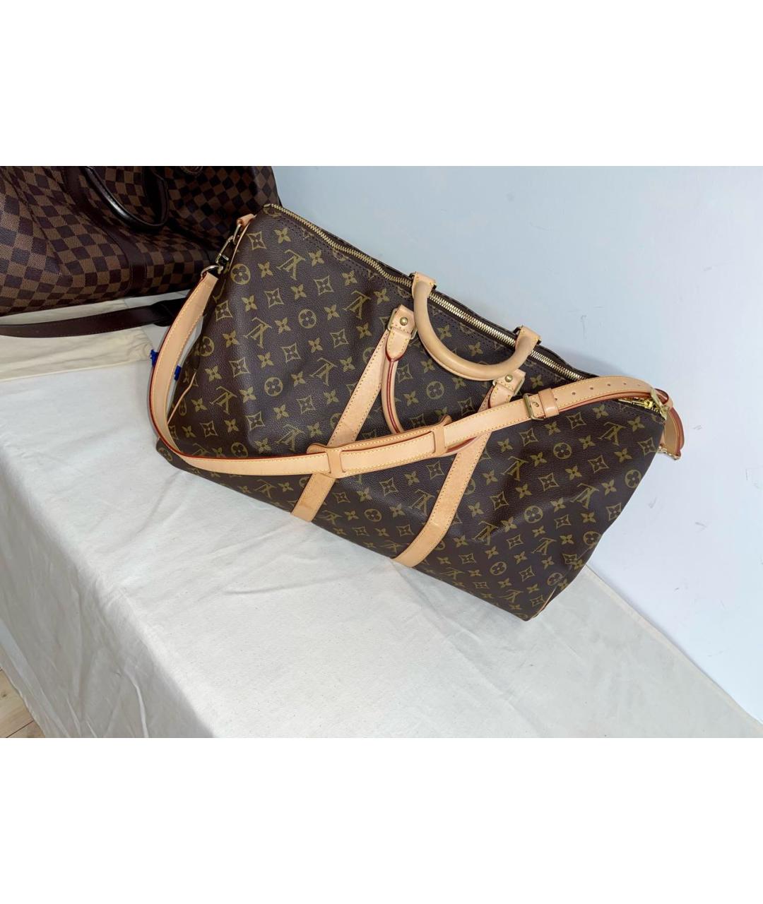 LOUIS VUITTON Коричневая дорожная/спортивная сумка, фото 6