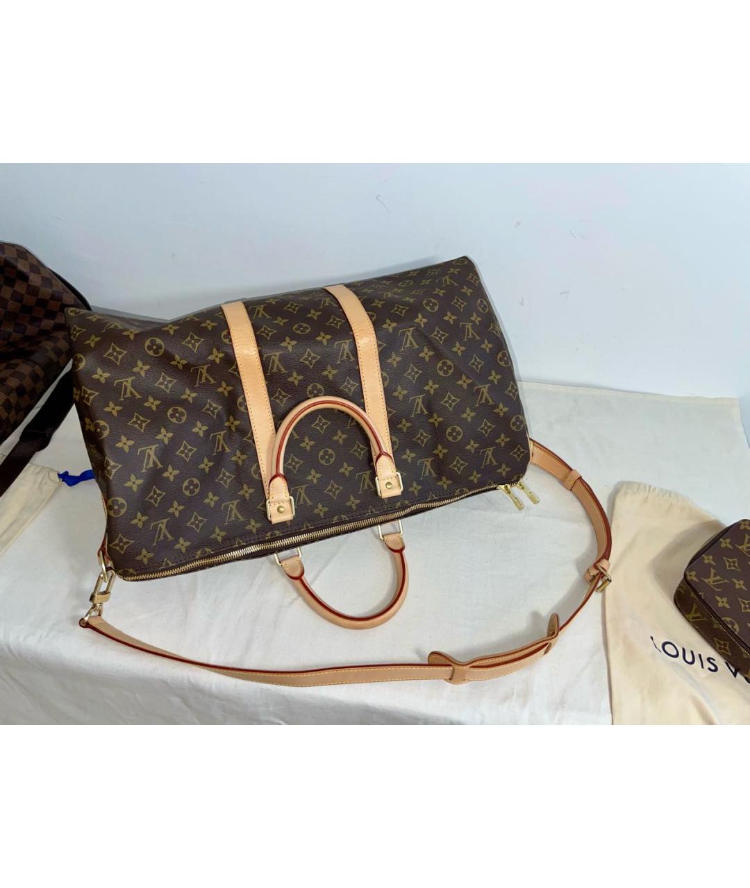 LOUIS VUITTON Коричневая дорожная/спортивная сумка, фото 5