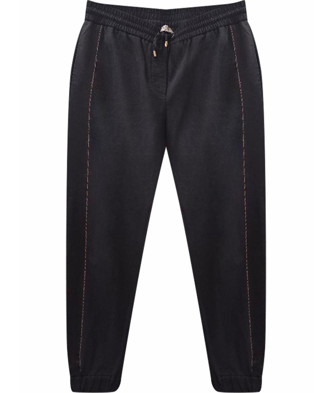 BRUNELLO CUCINELLI Черные хлопковые брюки узкие, фото 1