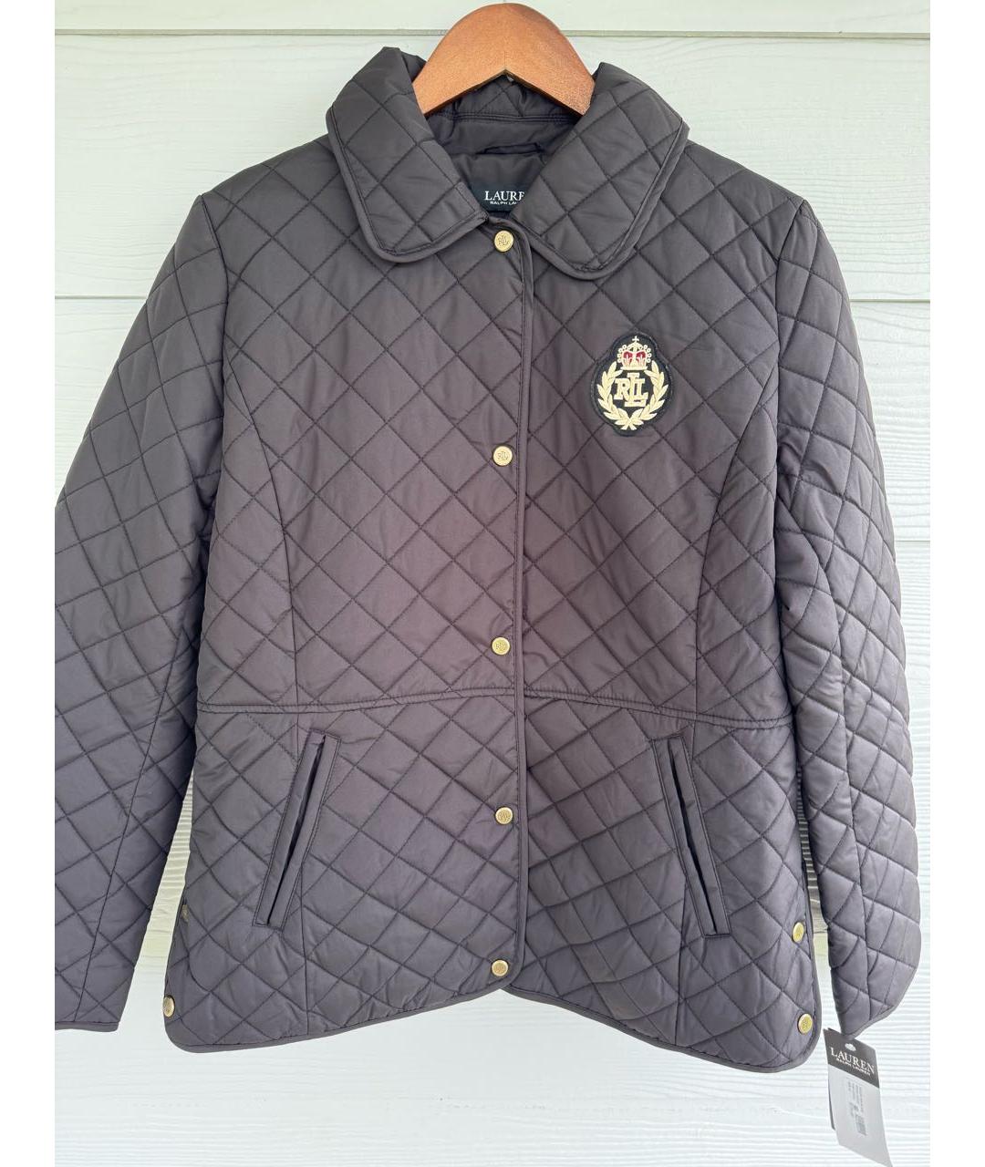 RALPH LAUREN Черная полиэстеровая куртка, фото 2