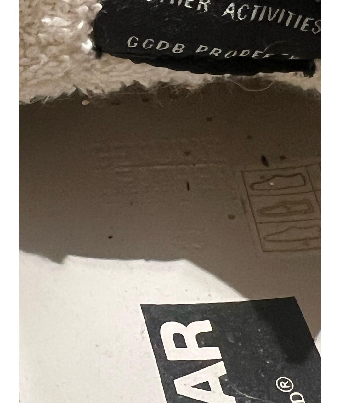 GOLDEN GOOSE DELUXE BRAND Золотые кожаные кеды, фото 8