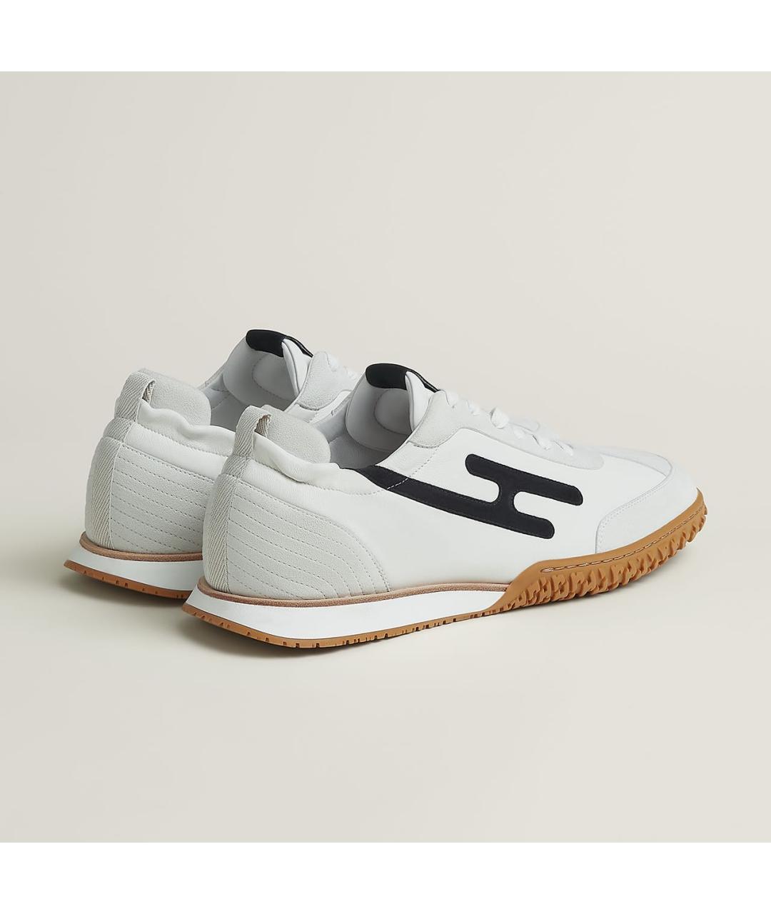 HERMES Белые кожаные низкие кроссовки / кеды, фото 4