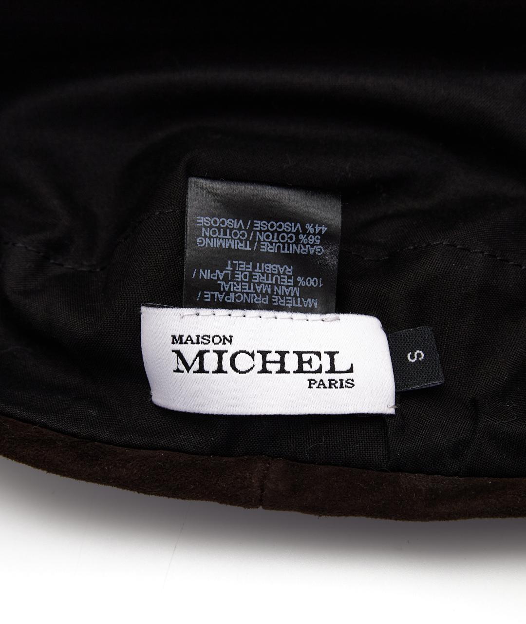 MAISON MICHEL Коричневая шерстяная шапка, фото 3