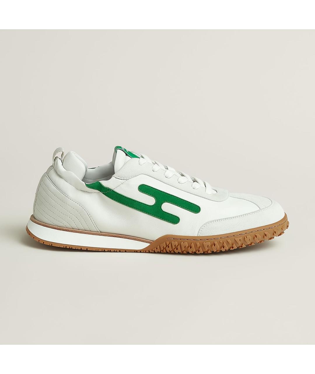 HERMES Белые кожаные низкие кроссовки / кеды, фото 7