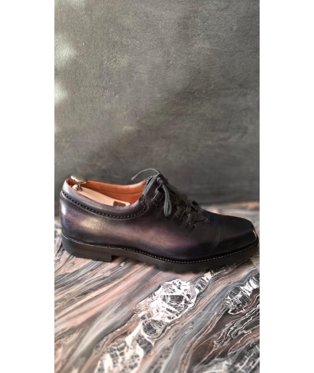 BERLUTI Черные кожаные низкие ботинки, фото 7