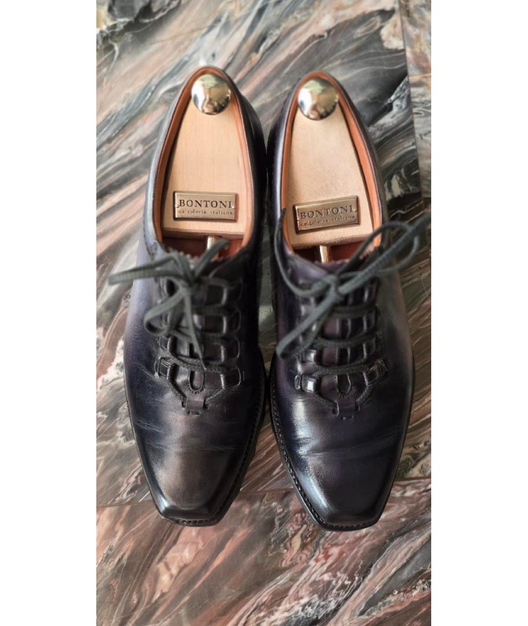 BERLUTI Черные кожаные низкие ботинки, фото 2