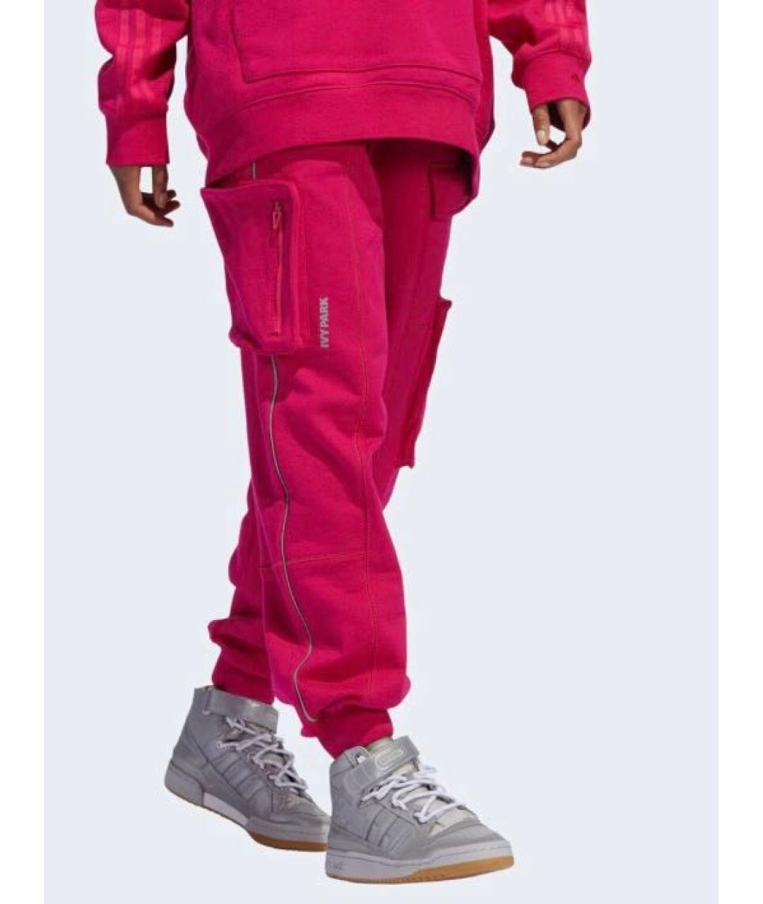 ADIDAS Фуксия хлопковые спортивные брюки и шорты, фото 8