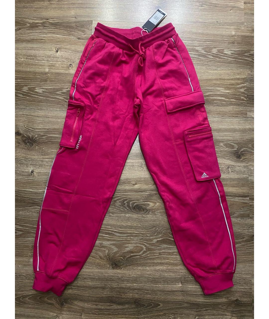 ADIDAS Фуксия хлопковые спортивные брюки и шорты, фото 6