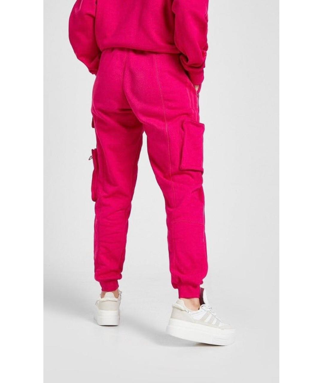 ADIDAS Фуксия хлопковые спортивные брюки и шорты, фото 3