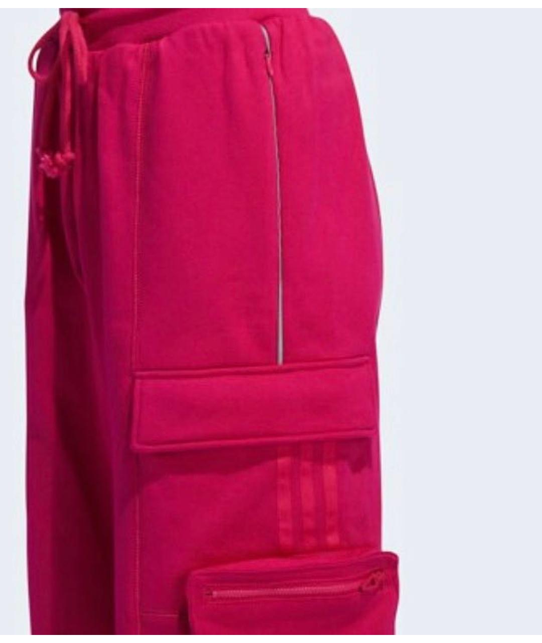 ADIDAS Фуксия хлопковые спортивные брюки и шорты, фото 5