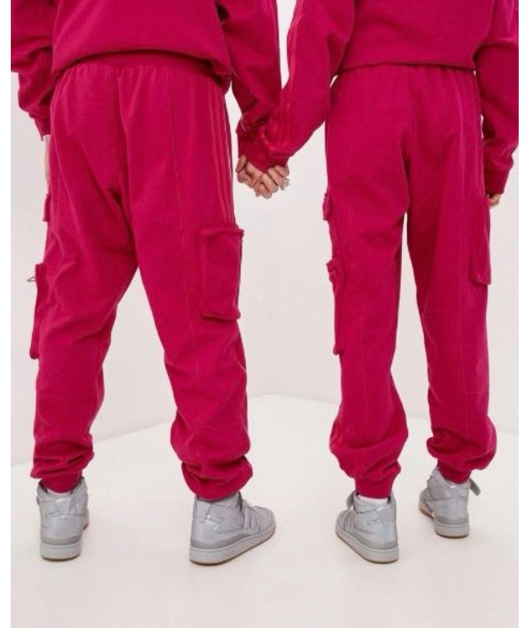 ADIDAS Фуксия хлопковые спортивные брюки и шорты, фото 4