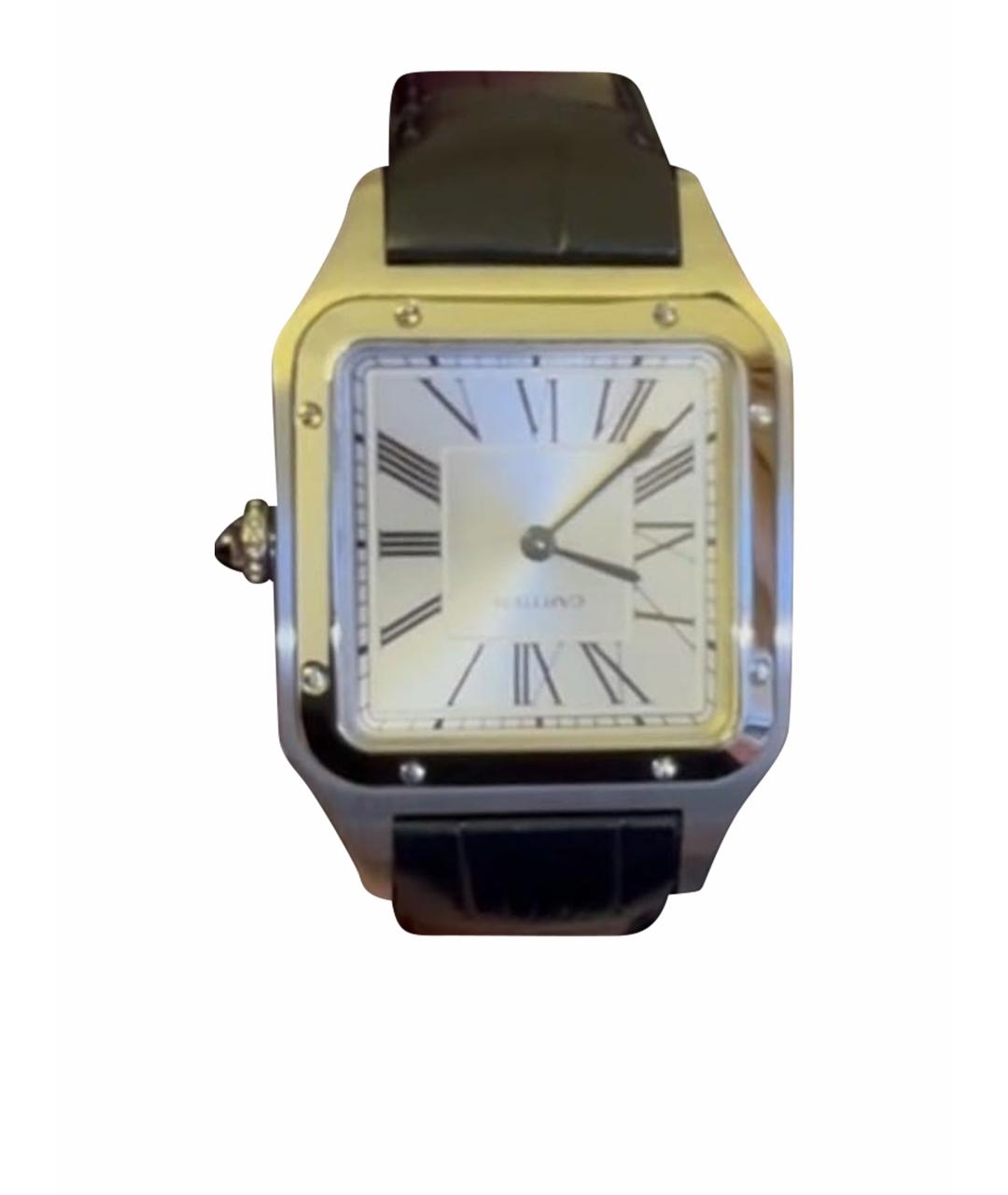 CARTIER Черные кожаные часы, фото 1