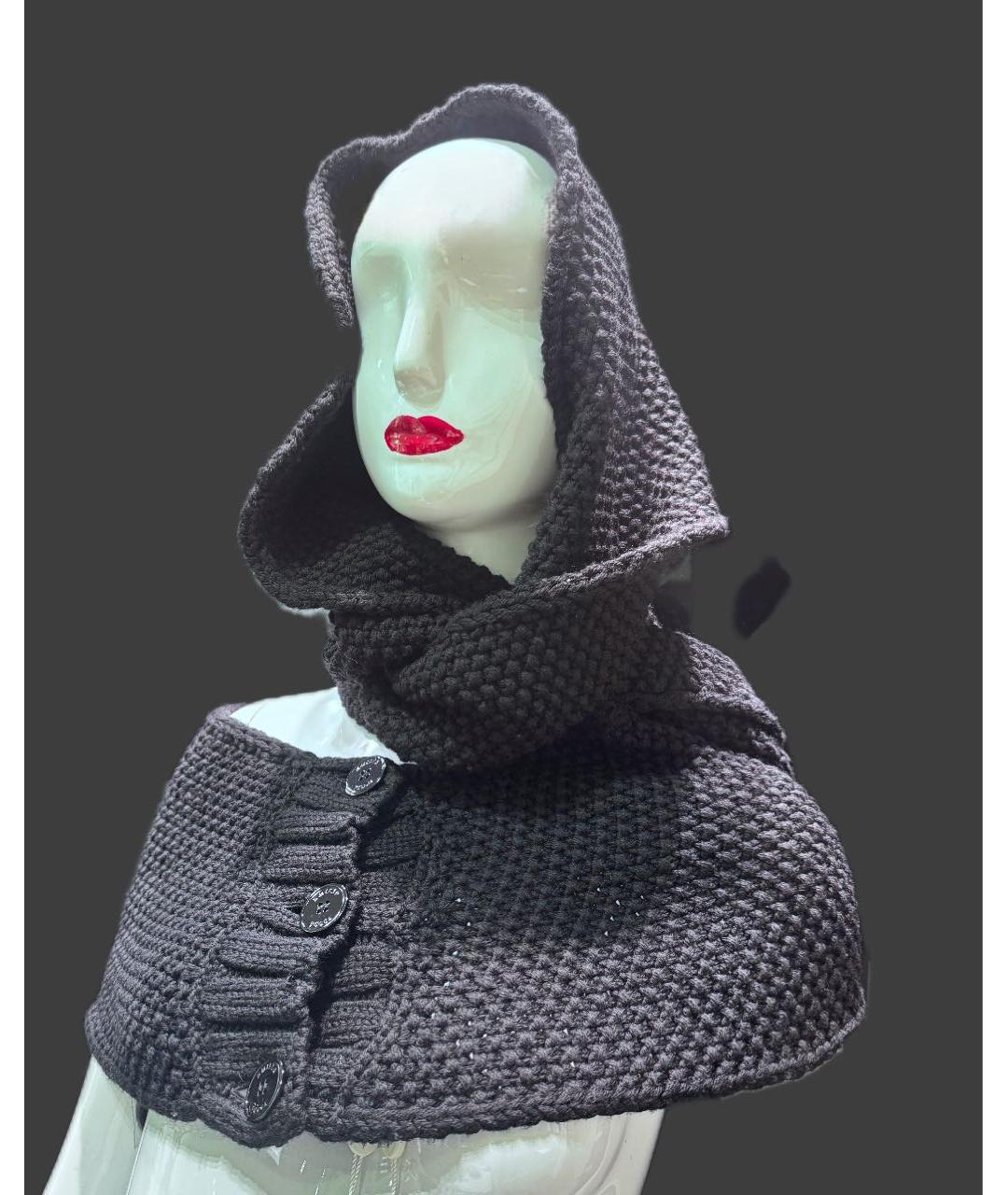 EMILIO PUCCI Черный шерстяной шарф, фото 6