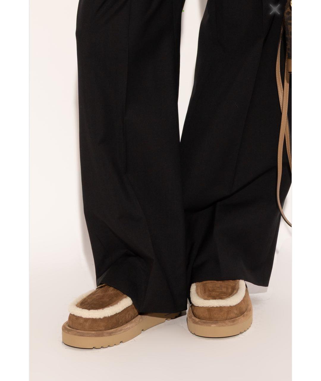 FENDI Коричневые замшевые сабо, фото 7