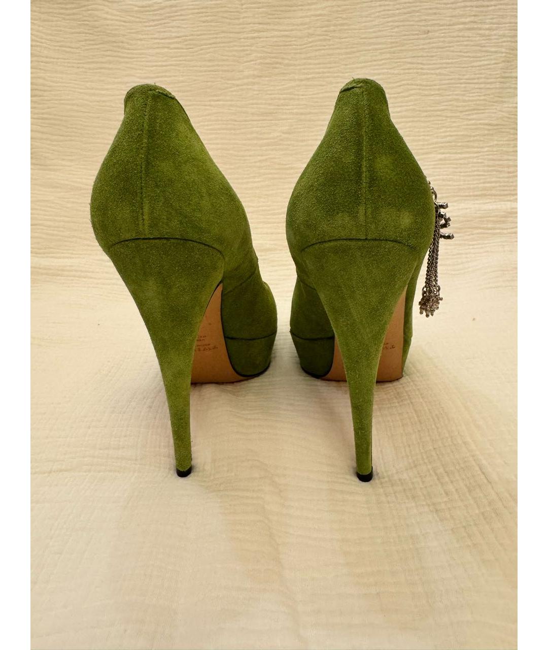 TWIN-SET Зеленые замшевые туфли, фото 5