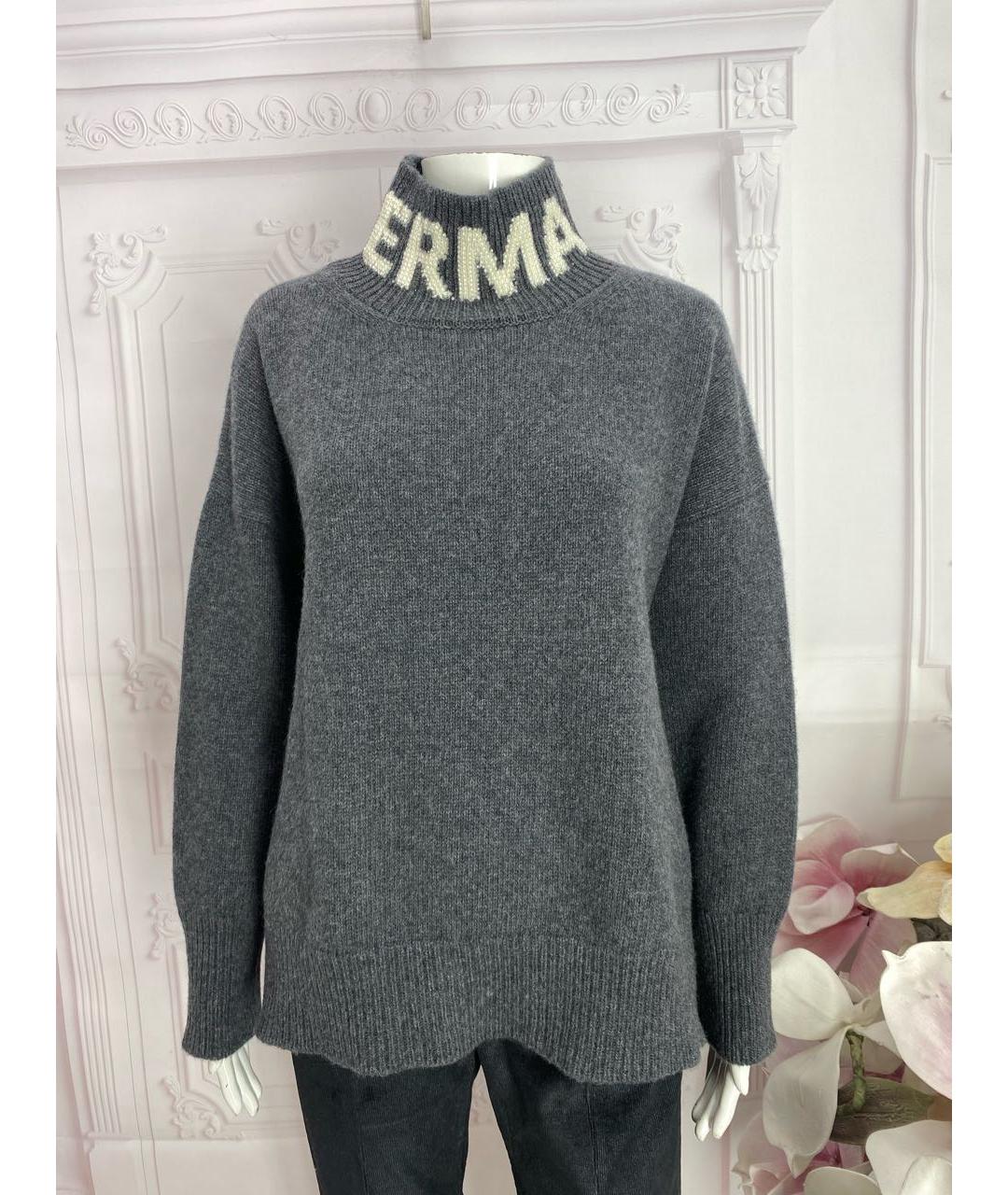 ERMANNO FIRENZE Серый шерстяной джемпер / свитер, фото 6