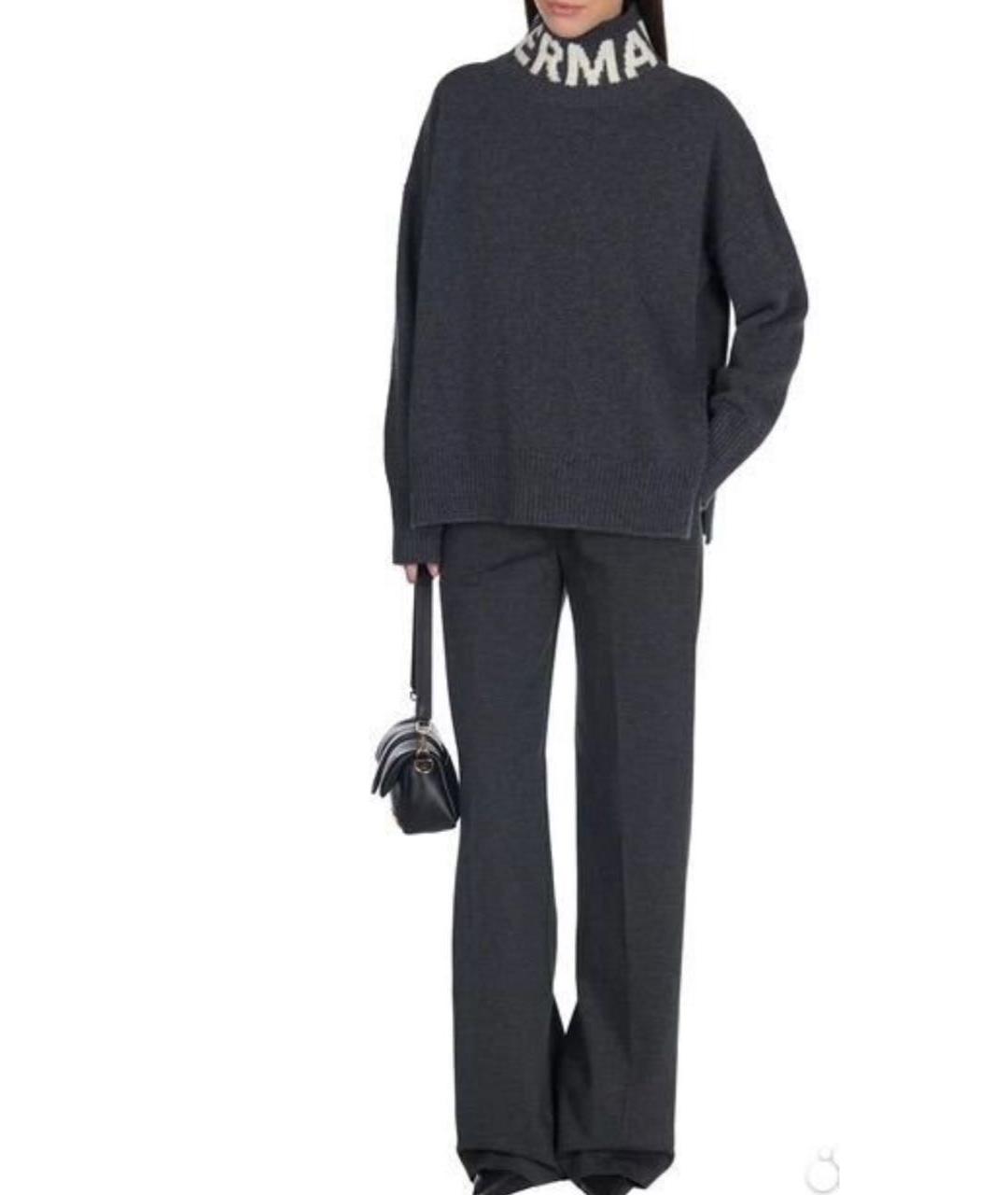 ERMANNO FIRENZE Серый шерстяной джемпер / свитер, фото 5