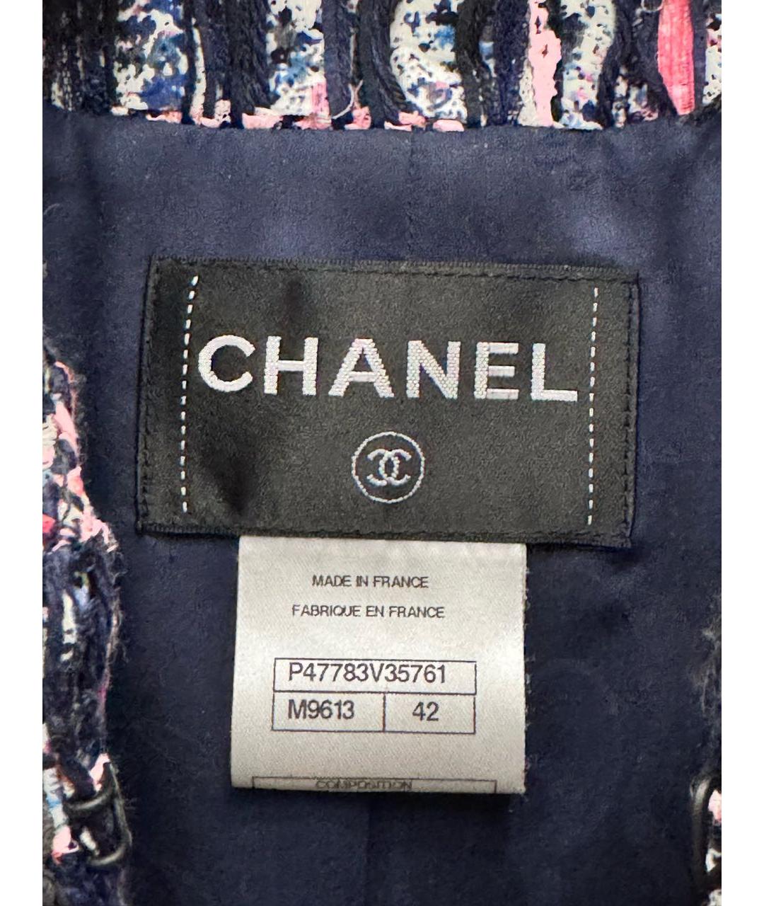 CHANEL Мульти твидовый жакет/пиджак, фото 6