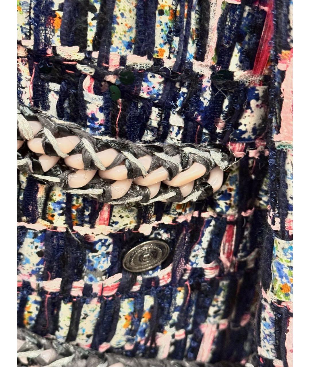 CHANEL Мульти твидовый жакет/пиджак, фото 7