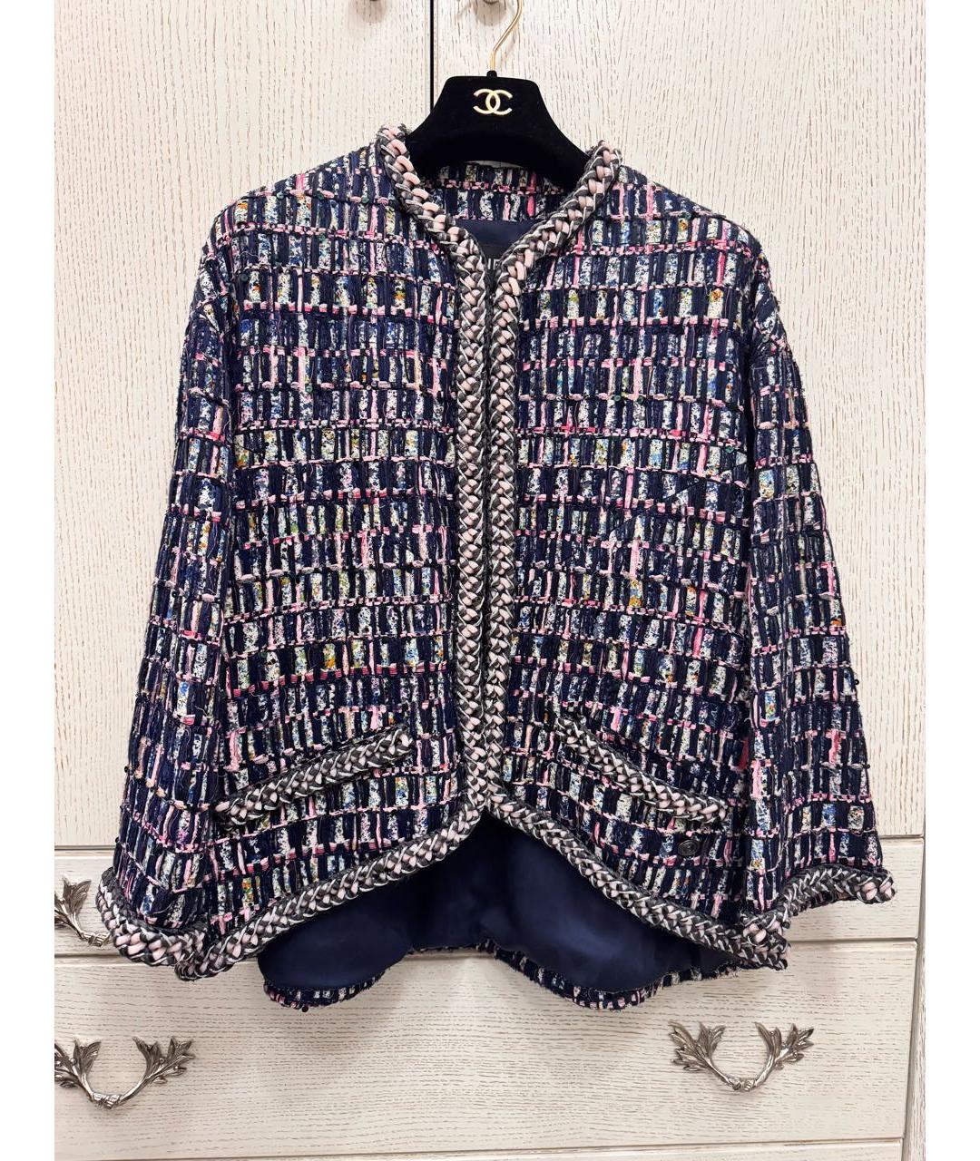 CHANEL Мульти твидовый жакет/пиджак, фото 9