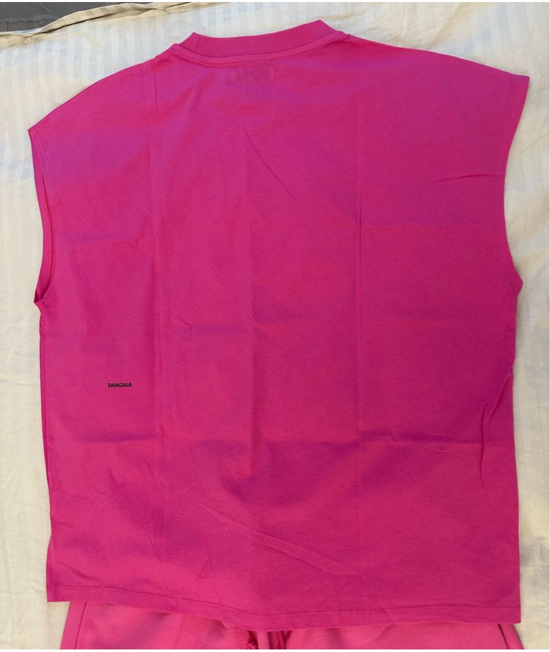 THE PANGAIA Розовая хлопковая футболка, фото 2