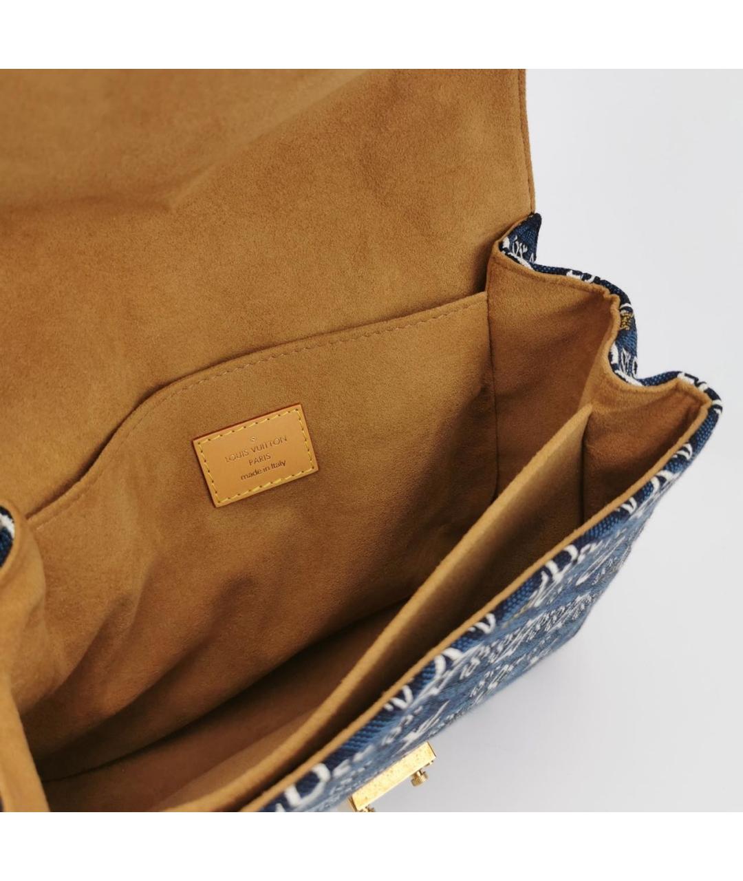 LOUIS VUITTON Синяя кожаная сумка через плечо, фото 6