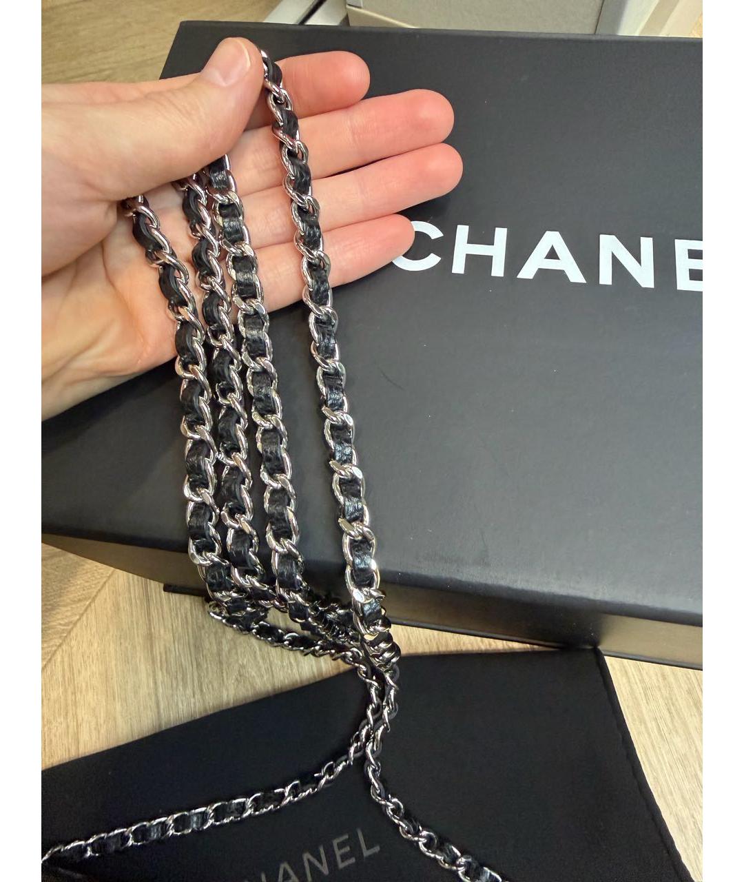 CHANEL Черная кожаная сумка через плечо, фото 7