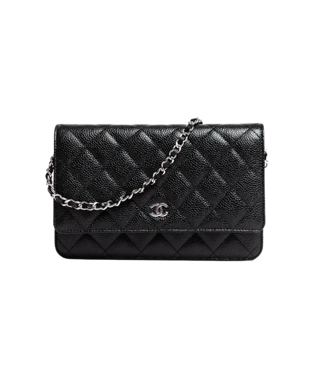 CHANEL Черная кожаная сумка через плечо, фото 10