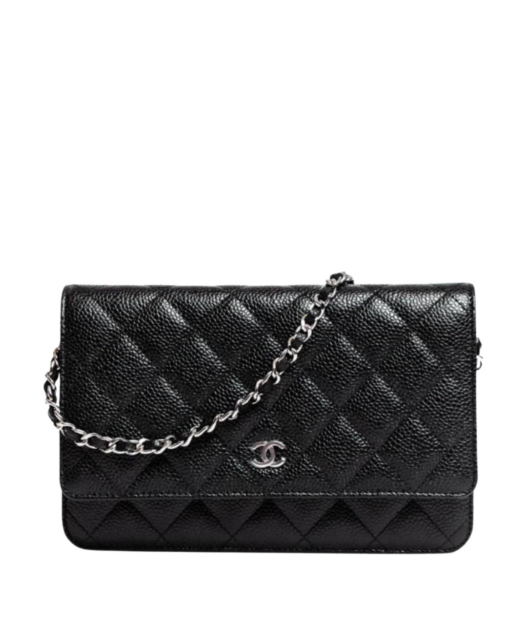 CHANEL Черная кожаная сумка через плечо, фото 1