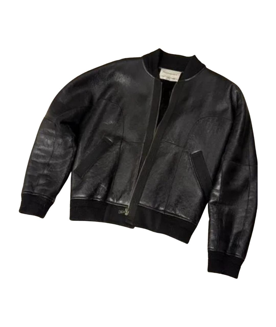 YVES SAINT LAURENT VINTAGE Черная кожаная дубленка, фото 1