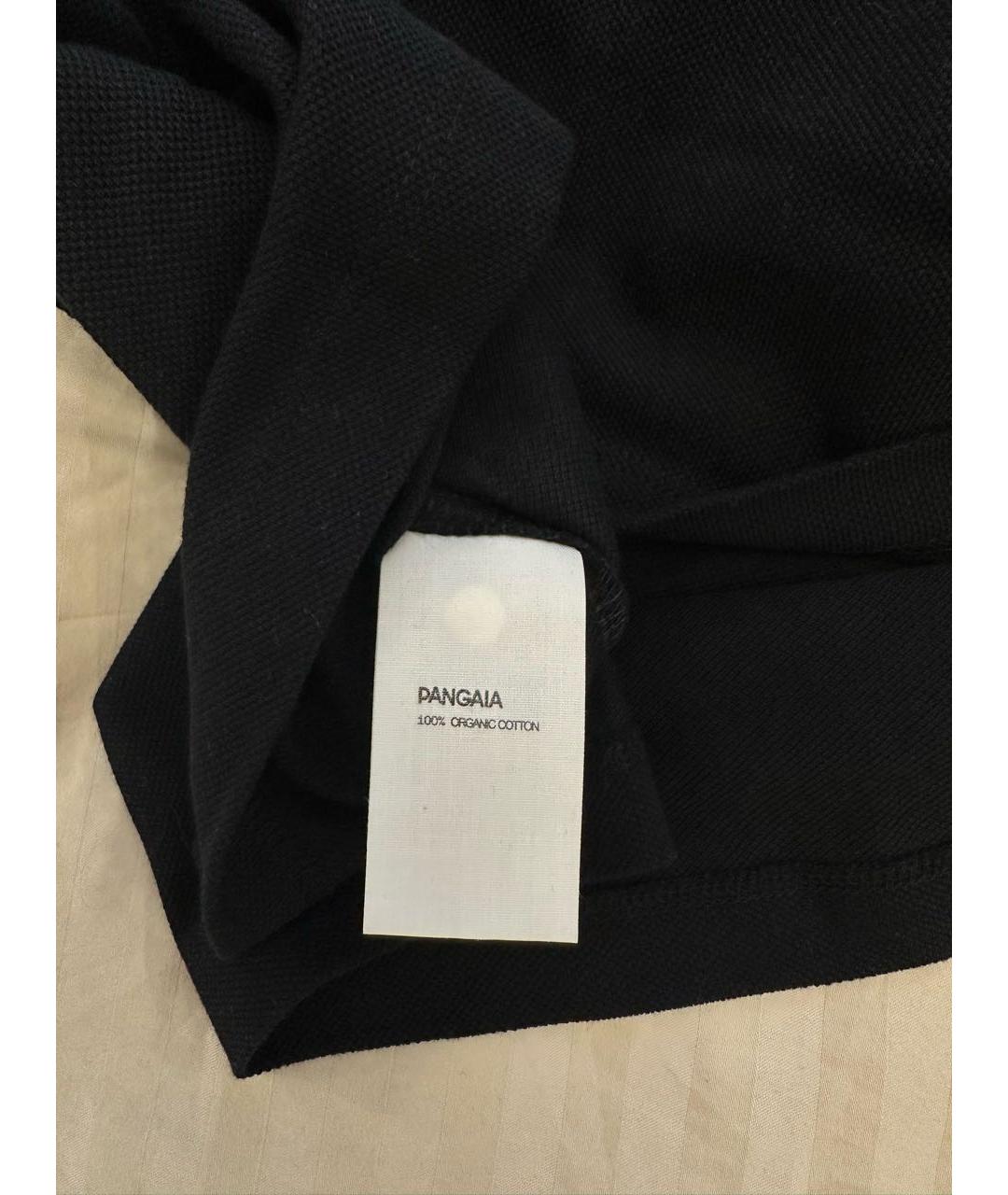 THE PANGAIA Черное хлопковое поло с коротким рукавом, фото 4
