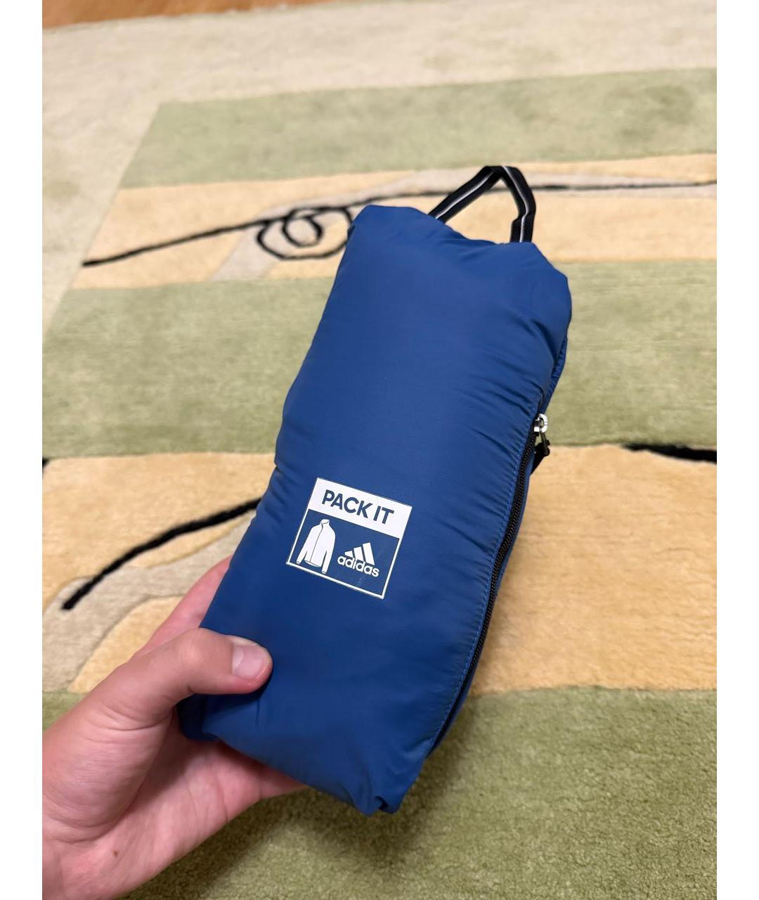 ADIDAS Синяя синтетическая куртка, фото 6