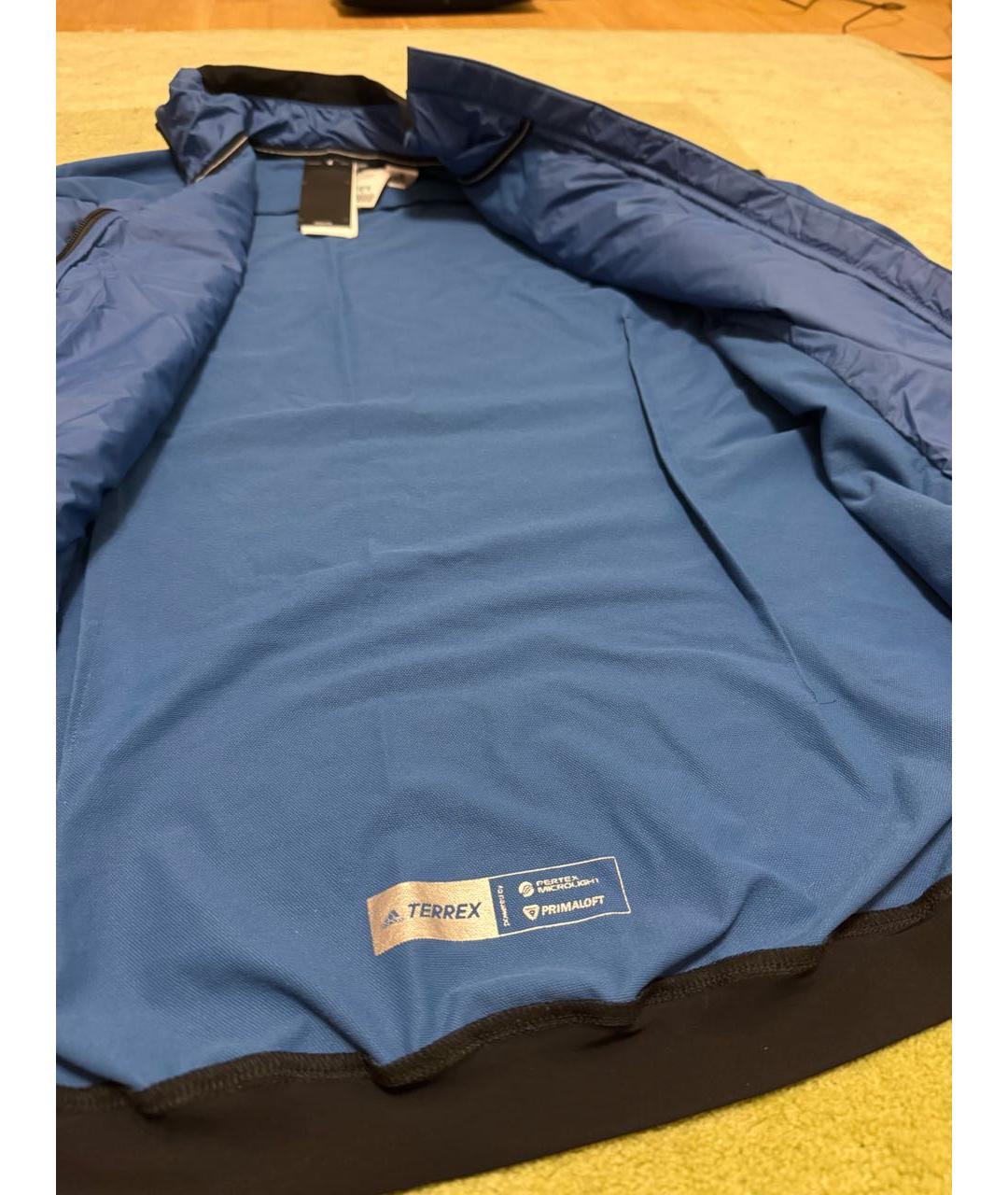 ADIDAS Синяя синтетическая куртка, фото 4