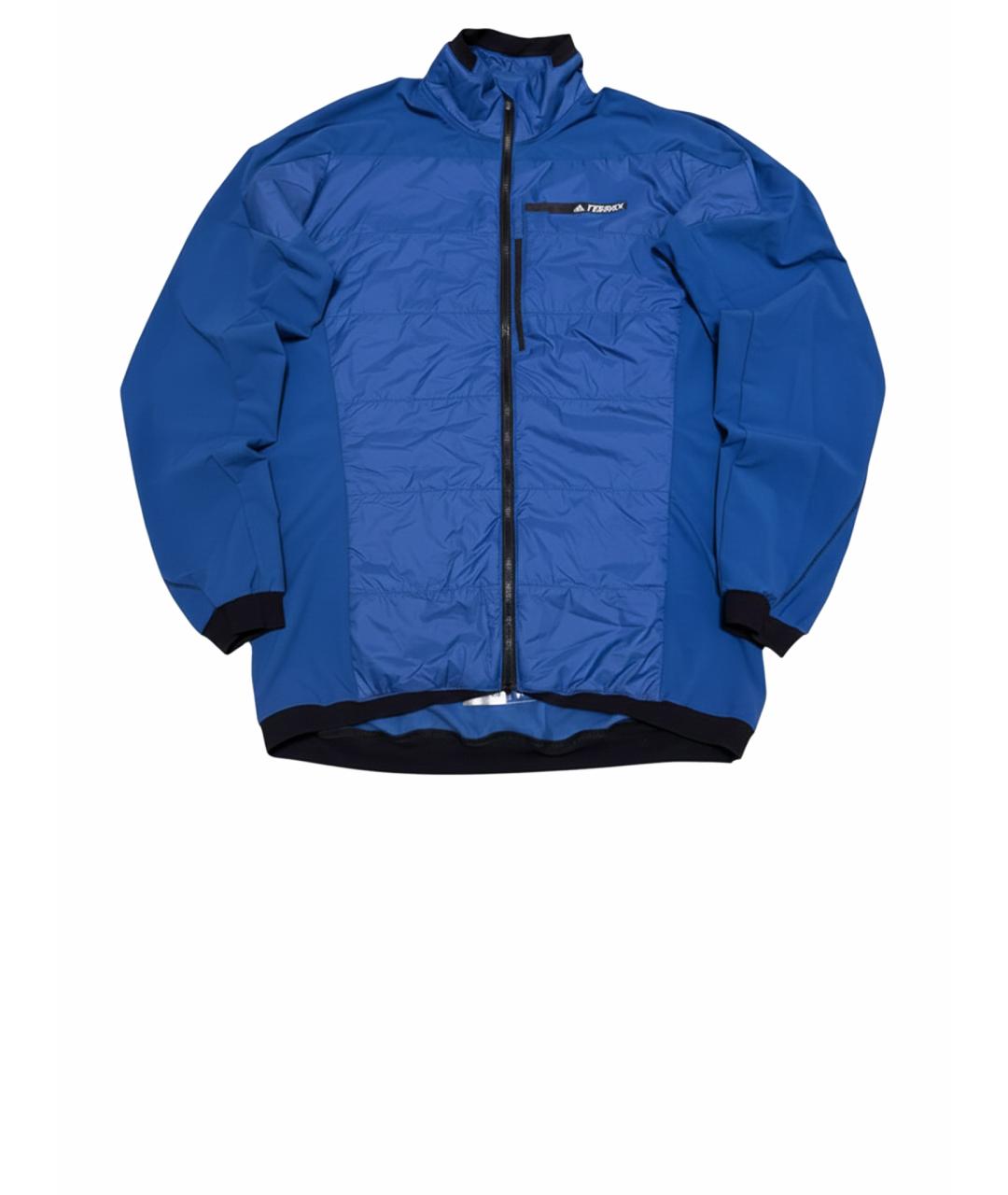 ADIDAS Синяя синтетическая куртка, фото 1