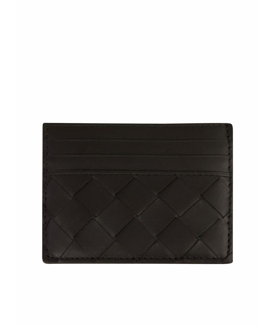 BOTTEGA VENETA Черный кожаный кардхолдер, фото 1