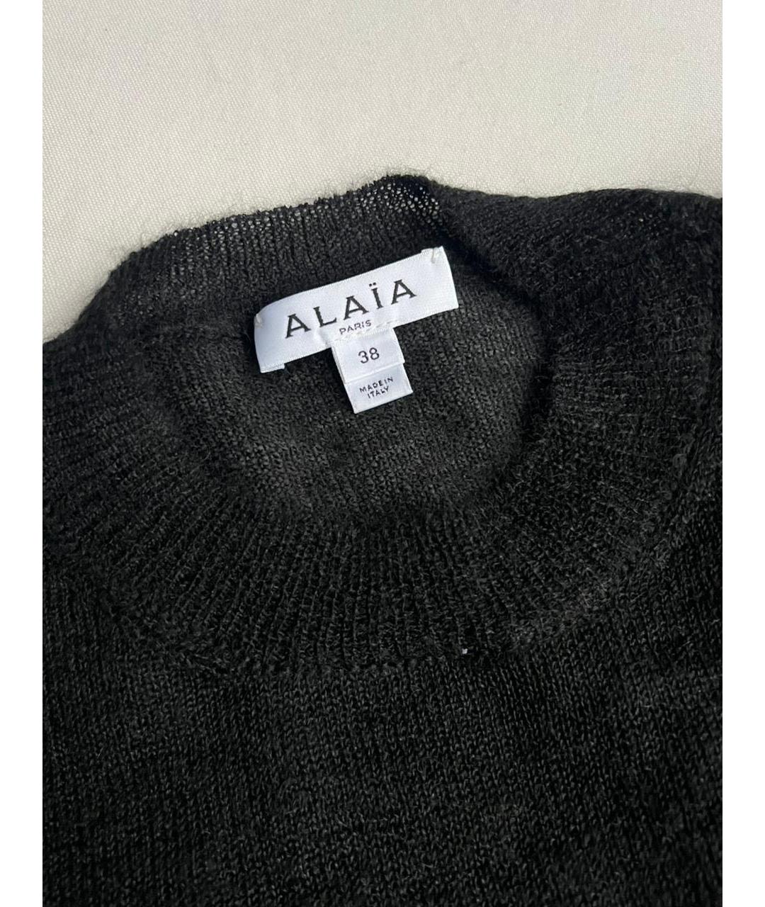 ALAIA Черный шерстяной джемпер / свитер, фото 4