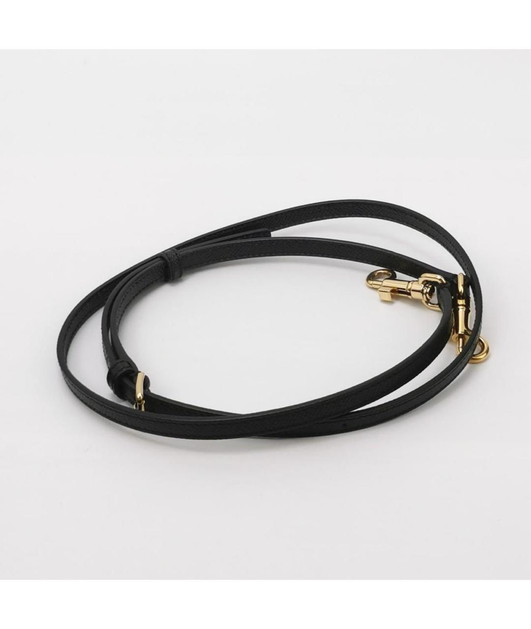 DOLCE&GABBANA Черная кожаная сумка через плечо, фото 8