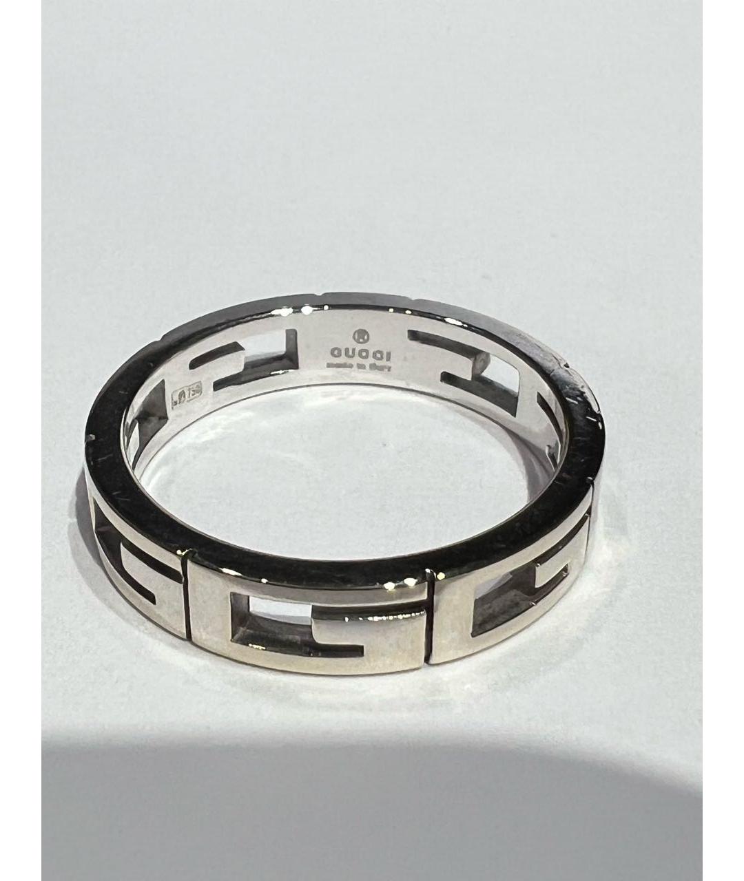 GUCCI Серебряное кольцо из белого золота, фото 2
