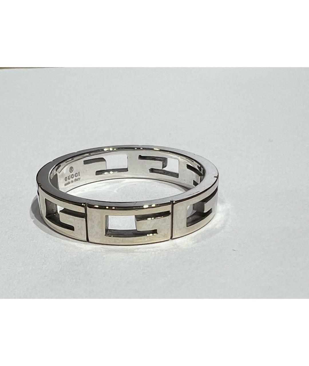 GUCCI Серебряное кольцо из белого золота, фото 3