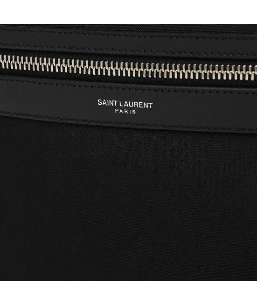 SAINT LAURENT Черный тканевый рюкзак, фото 6