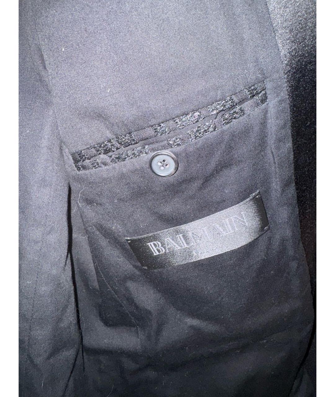BALMAIN Черный шерстяной пиджак, фото 3