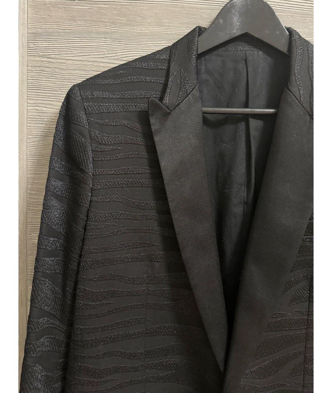 BALMAIN Черный шерстяной пиджак, фото 5